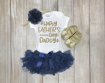 Baby Girl Father’s Day Outfit - Happy Fathers Day Daddy - Father’s Day gift - First Father’s Day outfit - Father's Day Photos