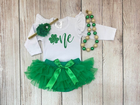 Girls St Patricks Day Birthday Shirt First Birthday St Patricks