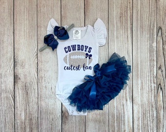 Conjunto de fútbol americano para niña - La fan más linda de los Cowboys - Fútbol americano con papá