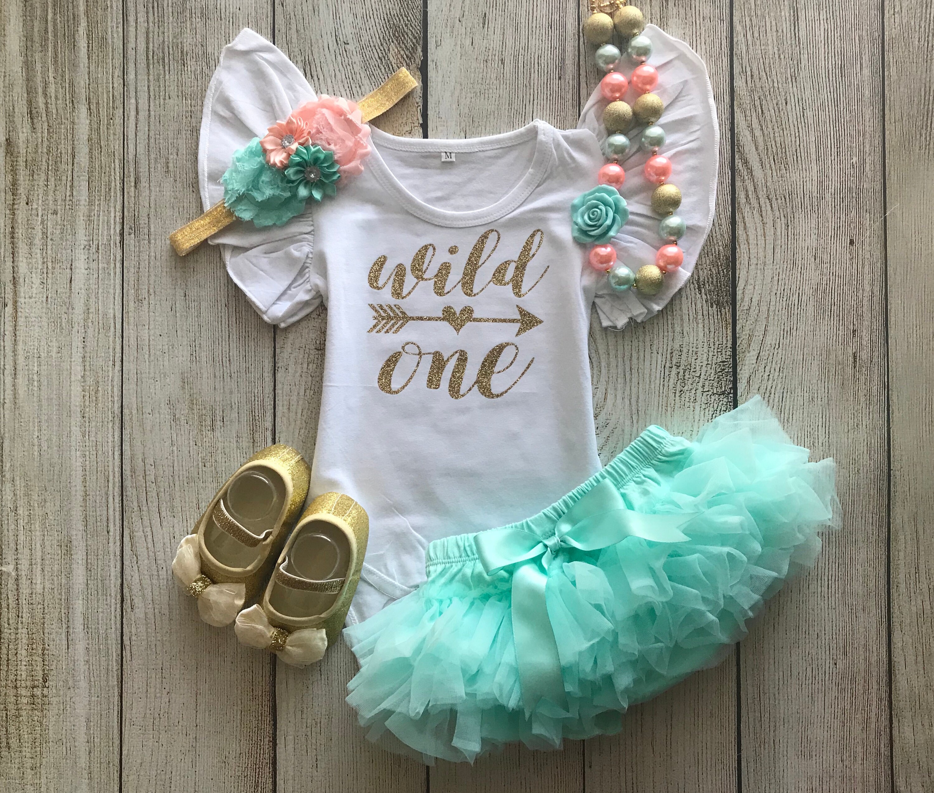 Wild One Birthday Outfit For Girl One Birthday Party Wild One Baby Girl Outfit  Birthday Dress