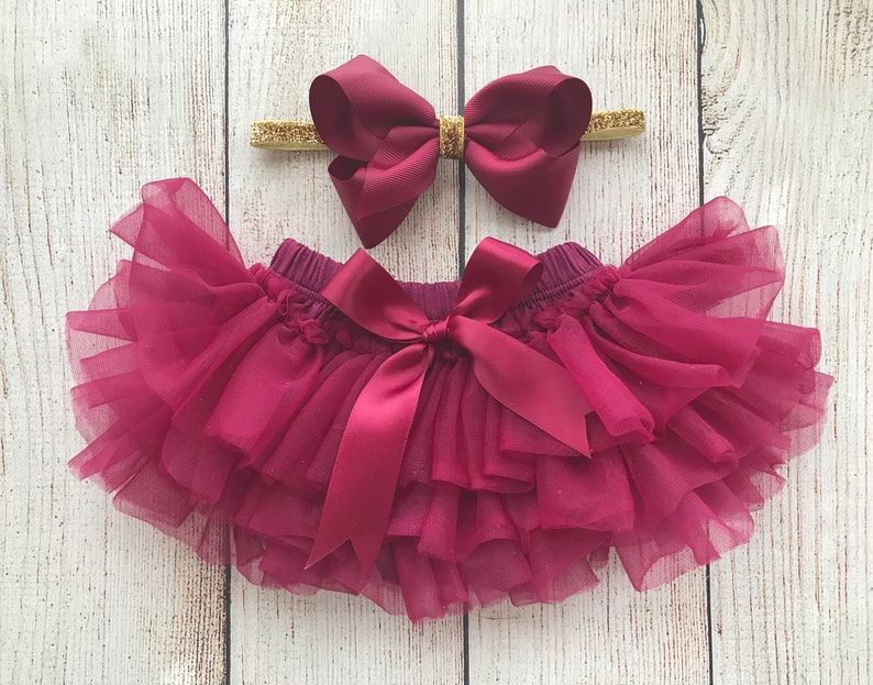 Baby Girl Maroon Tutu Wine Tutu Burgundy Tutu Bloomers Etsy