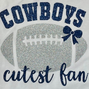 Baby Girl Football Outfit Cowboys Cutest Fan Outfit Football with Daddy Outfit image 4