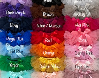 Baby Girl Ruffle Tutu Bloomer: Newborn Cake Smash Diaper Cover