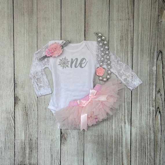 Baby girl first shop birthday winter outfit