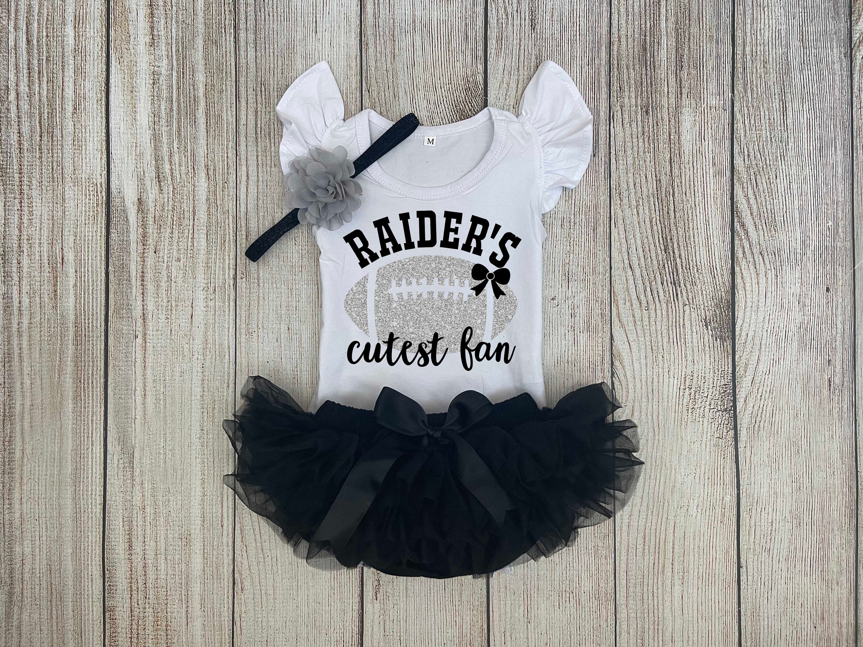 Raiders baby/newborn clothes girl Raiders baby gift Las vegas football baby  girl