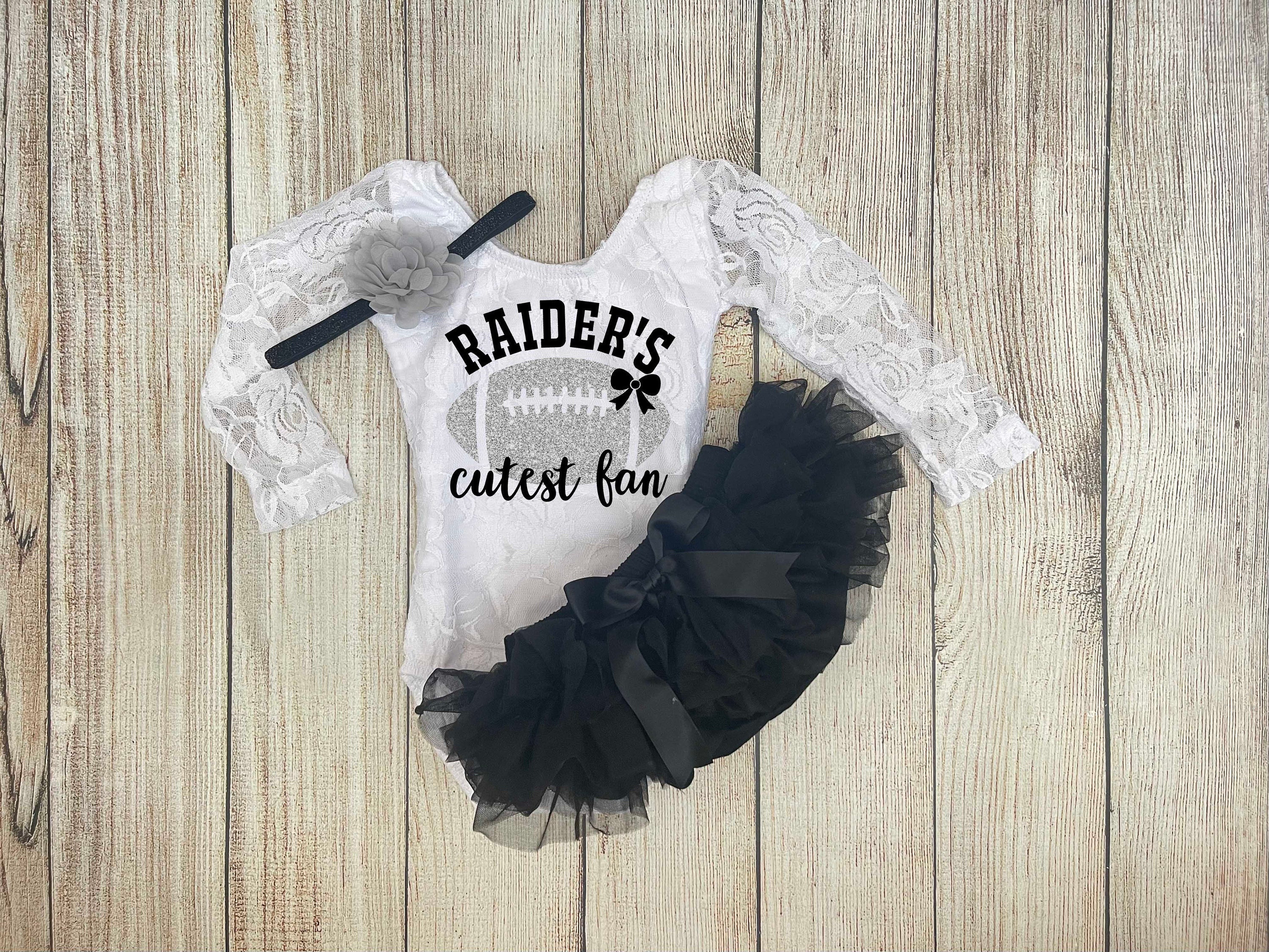 Las Vegas Raiders Newborn All Dolled Up Three-Piece Bodysuit