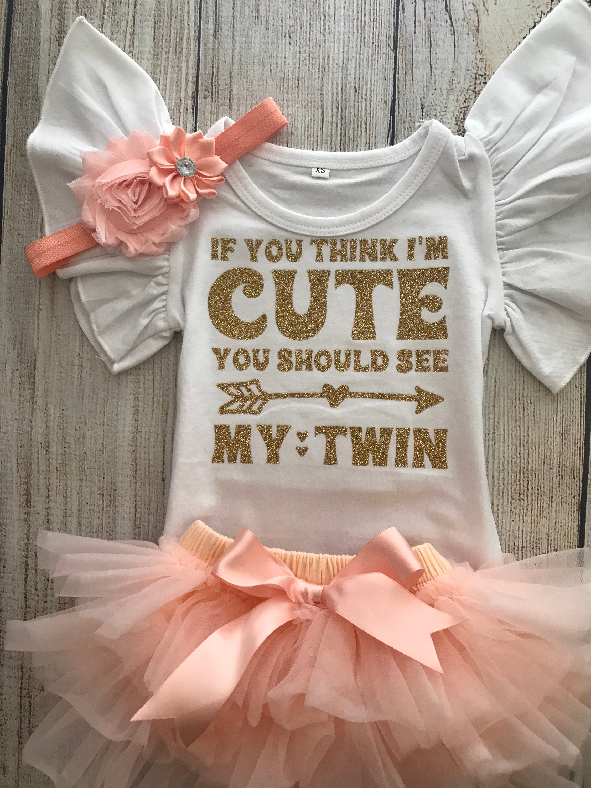 Twin Girl Outfits If You Think Im Cute You Should See My Etsy