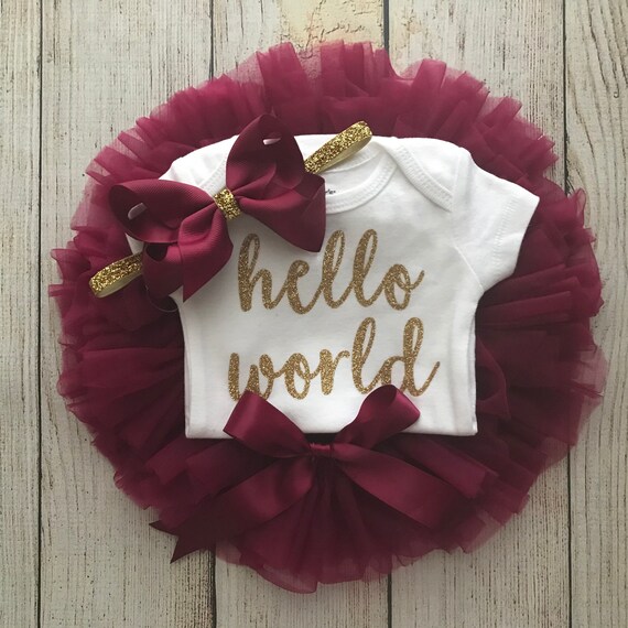 maroon newborn outfit