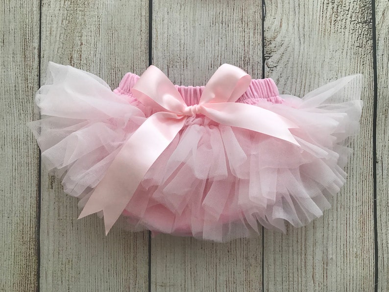 Baby Girl Tutu Bloomers /& Headband in Light Pink Cake Smash Set Newborn Photos Diaper Cover Baby Shower