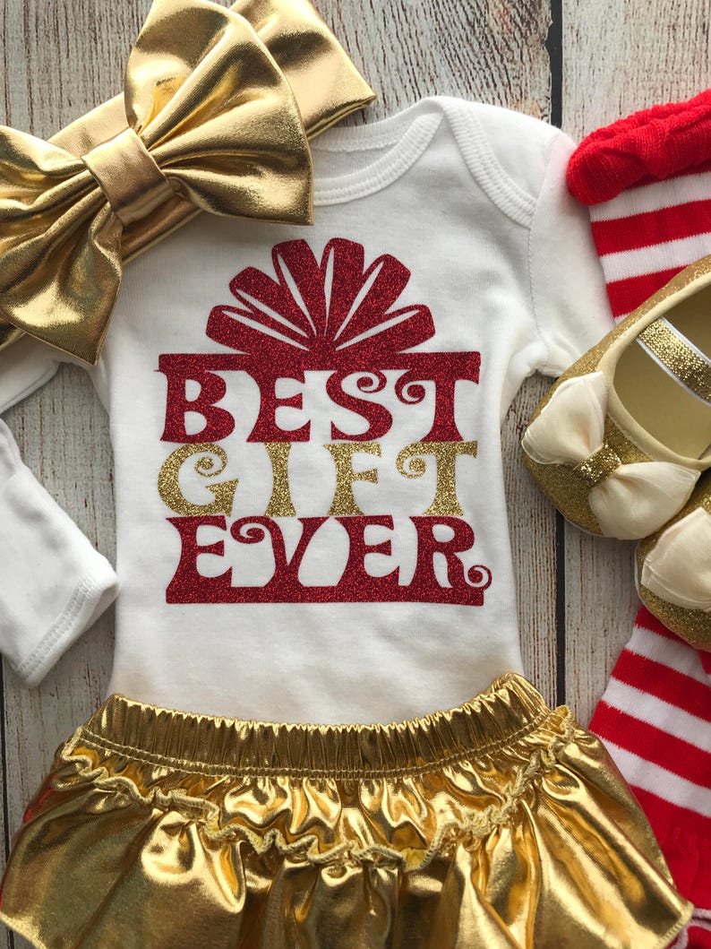 My First Christmas Baby\u2019s 1st Christmas Baby Girl Christmas Outfit Baby Girl Christmas Photos Best Gift Ever