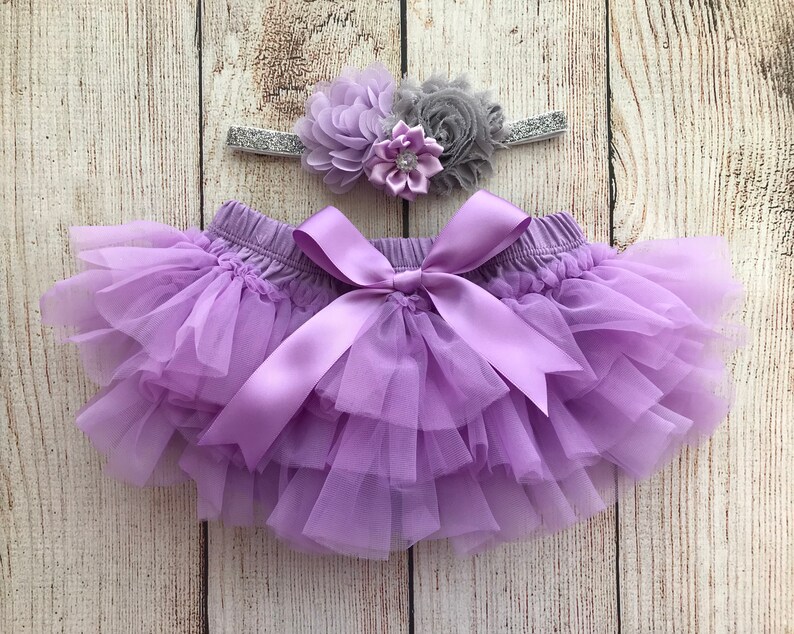 Baby Girl Tutu Bloomer and Headband Set in Light Purple / Etsy