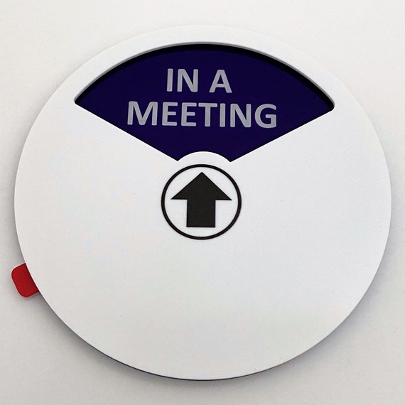 Jovitec Privacy Sign Office Sign Include in a Meeting Sign Welcome Please Knock Sign Do Not Disturb Sign Out of Office Sign for Home Office Supplies Color 2, 5.9 Inches