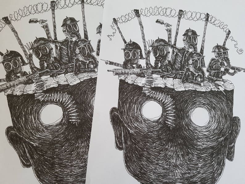 Shell Shocked Prints original illustration art artwork | Etsy