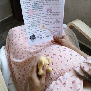 Carta da barriga, presente para futura mamãe, carta do bebê que ainda não nasceu, mãe de primeira viagem, presente personalizado para chá de bebê, presente para futura mamãe do bebê