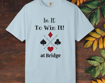 Camiseta divertida com estampa de Bridge, ótima ideia de presente para quem joga Bridge, cores confortáveis, unissex, camiseta de Bridge, camiseta para jogador de Bridge, presentes para fãs de Bridge, campeão de Bridge