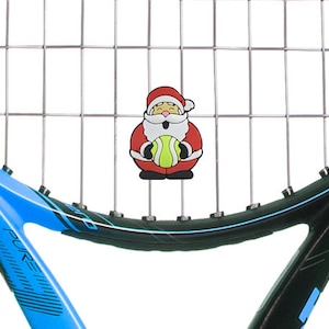 Santa Holiday Tennis Racquet Vibration Dampener by Racket Expressions, Great Tennis Gifts! Comes as a 2 Pack
