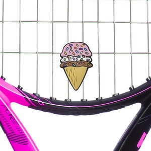 Ice Cream Cone Tennis Racket Shock Absorber 2-Pack by Racket Expressions. Great tennis gifs for kids!