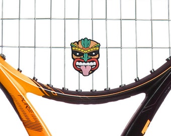 Tiki Mask Tennis Racket Vibration Dampener 2-Pack by Racket Expressions - Great tennis gifts