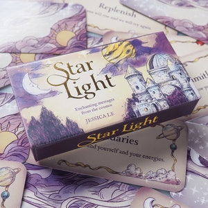 Star Light Mini Inspiratiekaarten - eenvoudig orakel tarot deck - hemelse maan kosmos inspiratie