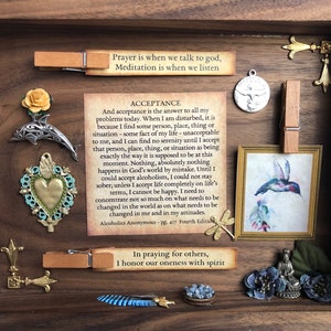 Walnut Handcrafted Prayer Box Sacred Space Altars Meditation Box God Box