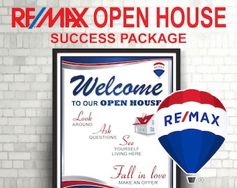 REMAX - Real Estate Printable - 6 Open House Signs!!! - Real Estate Marketing - RE/MAX