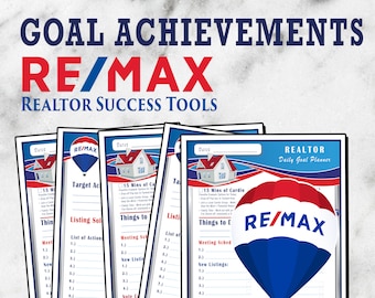 REMAX - Real Estate Printable - Goal Achievement - Daily and Monthly Goal Checkoff - RE/MAX