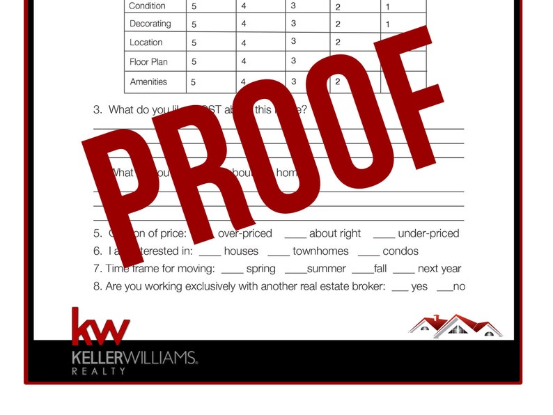 Keller Williams - Genuine Estate Printable - Open up Place Comments Sort - Accurate Estate Internet marketing photograph regarding Free Printable Open House Feedback Form titled Keller Williams - Genuine Estate Printable - Open up Household Opinions Variety - True Estate Promoting
