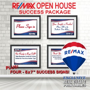 REMAX - Real Estate Printable - 6 Open House Signs!!! - Real Estate ...