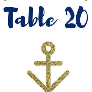 Printable Table Numbers Nautical Wedding Table Numbers - Etsy
