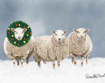 Sheep Christmas Card