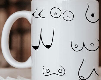 Boobie Mug, Body Positivity Feminist Gift
