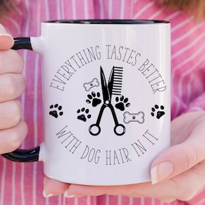 Dog Groomer Mug, Humorous Canine Charm, Ceramic Coffee Cup