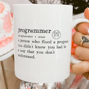 Programming Definition, Gift for Programmer, Gift for Coder, Developer Mug, Developer Gift, Programming Coding, Programming Gifts. PHP Mug