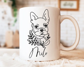 Me Encantan Los Frenchies Taza Grande De 15oz - Perro Bulldog Francés