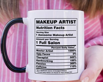 Tazza regalo per truccatori, studenti di estetica e make-up artist.