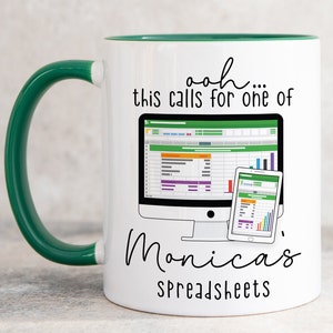 Gepersonaliseerde spreadsheetmok, cadeau voor data-analist