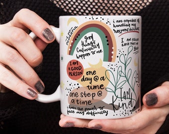Positive Affirmation Ceramic Mug, Self-Love Gift