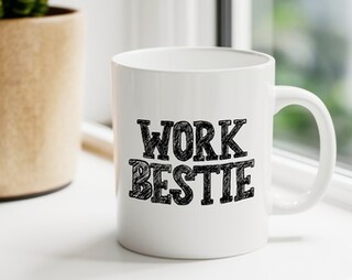 Tazza Termica Da 590 Ml In Acciaio Inox Con Scritta Work Bestie – Regalo Per Collega, Natale, Compleanno