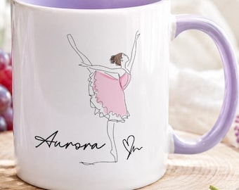 Gepersonaliseerde ballerinamok, elegant cadeau balletdanser