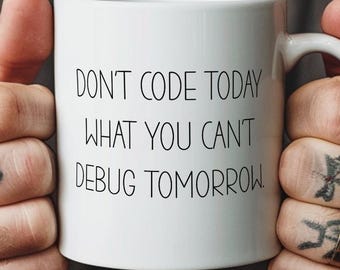 Felsökningsmugg, rolig programmeringsgåva