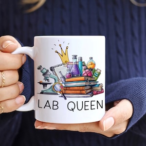Lab Queen Mug, Chemistry Student Gift for Chemistry Teacher Coffee, Lab Scientist, Laboratory Mug, Lab Tech Gift, Lab Tech Mug, Medical Lab