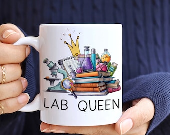 Lab Queen Mug, Chemistry Student Gift for Chemistry Teacher Coffee, Lab Scientist, Laboratory Mug, Lab Tech Gift, Lab Tech Mug, Medical Lab