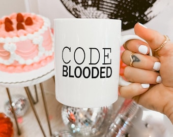 Code Blooded Coffee Mug, Software Developer Gift