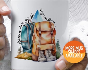 Walkers Don&#39;t Get Old They Ramble On, Gift for Hiker, Hillwalking Gifts, Rambling Gift, Outdoor Walking Mug, Hill Walking Gift Munro Bagging