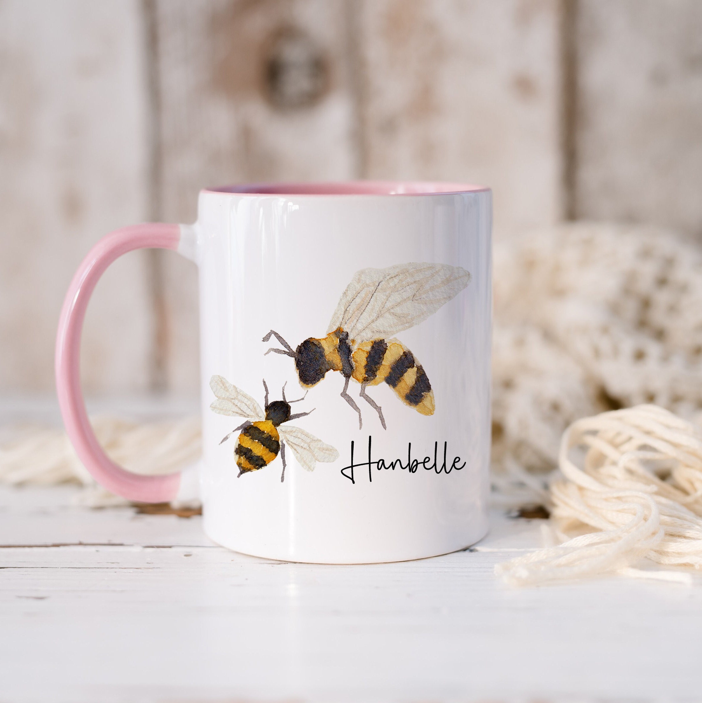 Bumble Bee Console Travel Mug Coffee Mug Fits in Car Holder 14 oz