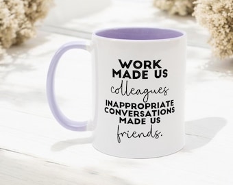 Work Bestie, Office Colleague Gifts, Work Team Gifts, Work Sister Gifts, Co-Worker Joke Mug.
