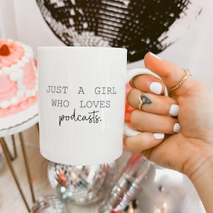 Podcast Lover&#39;s Mug, Funny Podcast Gift, Podcast Mug, Gift for Podcaster, Crime Podcast