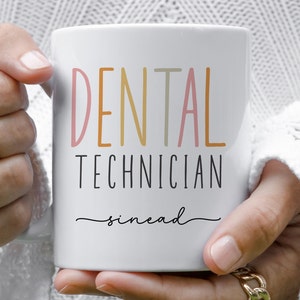 Personalisiertes Zahntechniker-Geschenk, Zahntechniker-Tasse, Geschenk für Zahnarzt, Danke, Zahnarzt-Abschluss, Zahnarzt in der Ausbildung, Zahnarzt-Geburtstag
