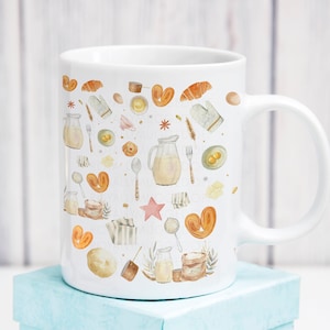 Baking Gift for Her, Pastry Gift, Cake Maker Gift, Gift for Baker Woman, Pastry Chef Gift, Baking Love, Baker Gifts, Baking Mug, Cute Baking