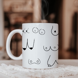 Boobie Mug, Boob Gifts, Tittie Mug, Body Positivity Gift, Feminist Mug, Women Birthday Gift